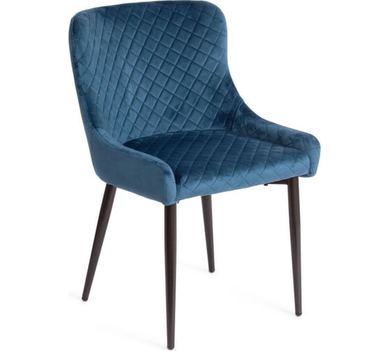 Стул Tetchair ELI 8202 металл/ткань, 53x61,5x83 см, 2 шт синий G062-48/черный 14152 1
