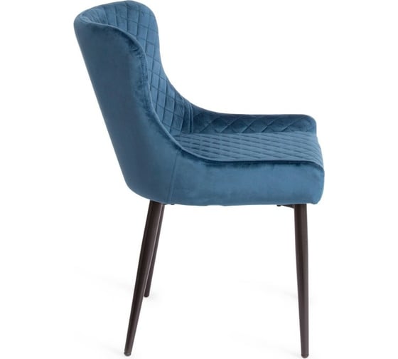 Стул Tetchair ELI 8202 металл/ткань, 53x61,5x83 см, 2 шт синий G062-48/черный 14152