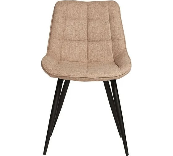 Стул Tetchair ABRUZZO 8060 металл, ткань, 42x60x84x49 см, ткань: серо-бежевый, ножки: черный 15345
