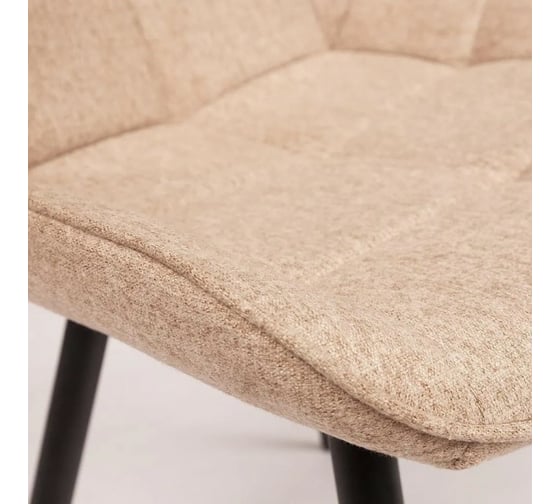 Стул Tetchair ABRUZZO 8060 металл, ткань, 42x60x84x49 см, ткань: серо-бежевый, ножки: черный 15345
