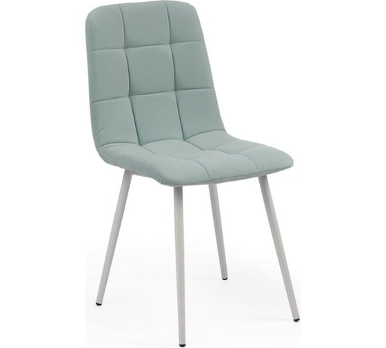Стул Tetchair CHILLY MAX велюр/металл, 45x54x90 см, бирюзовый 20/белый 15834 1