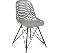 Стул Tetchair VINCENT 8001 металл/пластик, 46,5x53x83,5 см, серый/черный, 4 шт 13614