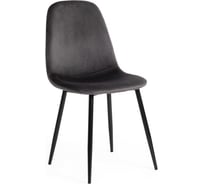 Стул Tetchair BREEZE 4724 металл/вельвет, 44x48x87 см, серый/черные ножки, 4 шт 14262
