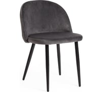 Стул Tetchair MELODY 4997 металл/вельвет, 52x49x78 см, серый/черные ножки, 4 шт 14263