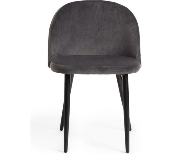 Стул Tetchair MELODY 4997 металл/вельвет, 52x49x78 см, серый/черные ножки, 4 шт 14263