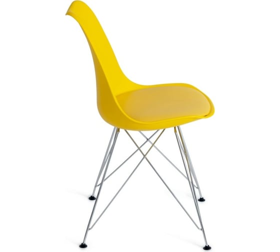 Стул Tetchair TULIP IRON CHAIR EC-123 металл/пластик, 54,5x48x83,5см, желтый, 4 шт 14177