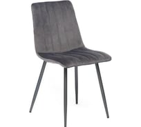 Стул Tetchair DUBLIN 7066 металл, ткань, 45x56x88x51 см, серый вельвет/антрацит, G062-40, 4 шт 12095