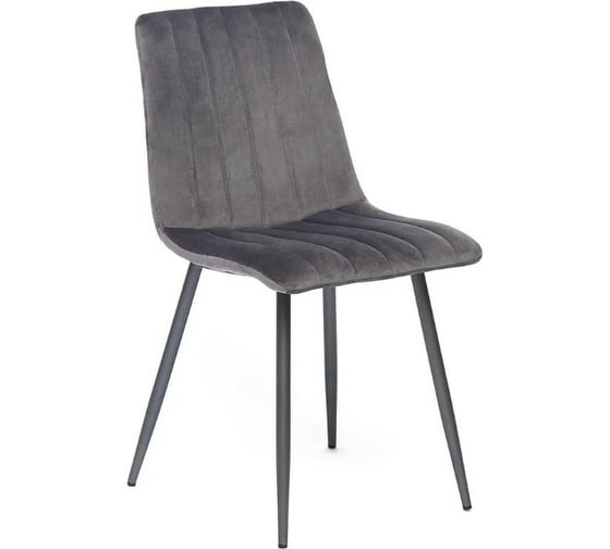 Стул Tetchair DUBLIN 7066 металл, ткань, 45x56x88x51 см, серый вельвет/антрацит, G062-40, 4 шт 12095 1