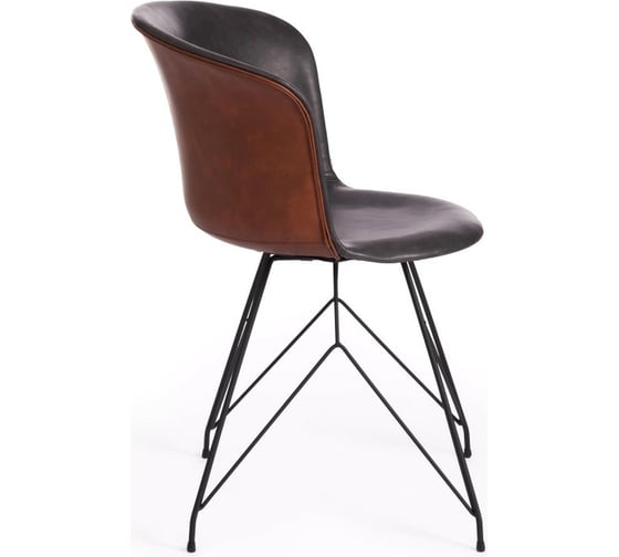 Стул Tetchair KRANZ 9322М экокожа / пластик, 53x55x45x76,5, 2 шт grey cерый 7 / Brown 15513