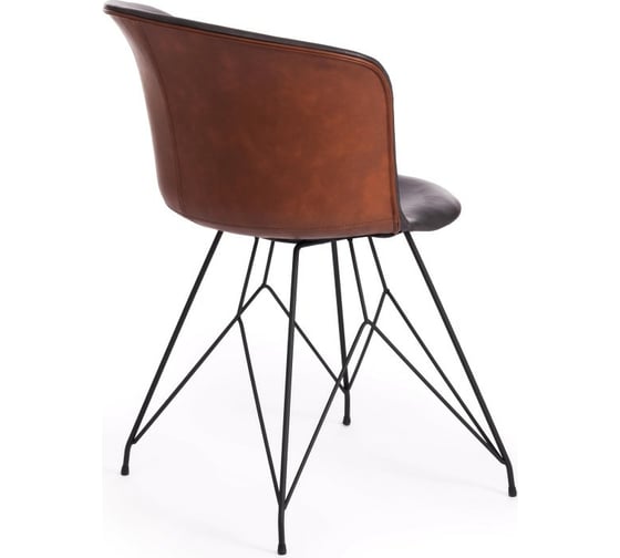Стул Tetchair KRANZ 9322М экокожа / пластик, 53x55x45x76,5, 2 шт grey cерый 7 / Brown 15513