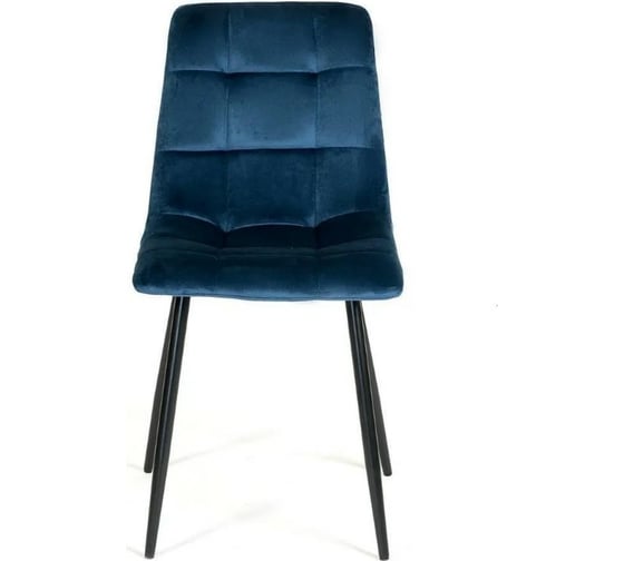 Стул Tetchair CHILLY 7094 металл/вельвет, 45x55x87,5 см, синий/черный, G062-48, 4 шт 13290