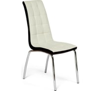Стул Tetchair ALESSI 36 металл/экокожа, 42x65x101x49 см, слоновая кость/темно-коричневый, 4 шт 12036