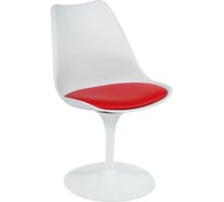 Стул Tetchair TULIP FASHION CHAIR 109 металл/пластик/PU, 55x48x81 см, белый/красный 13198