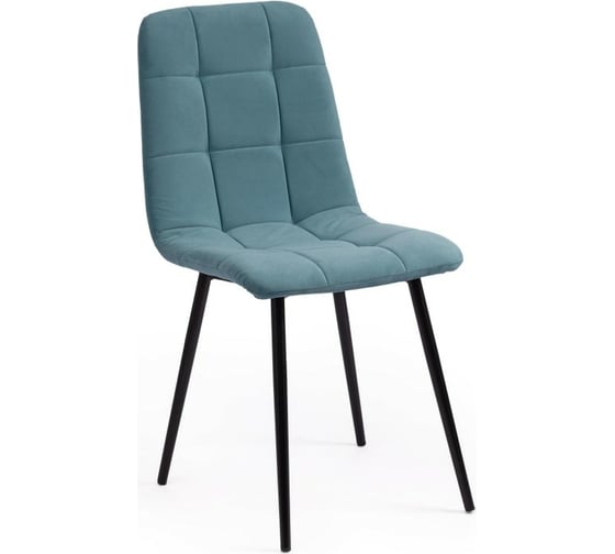 Стул Tetchair CHILLY MAX велюр/металл, 45x54x90 см, темно-бирюзовый 22/черный 15830 1