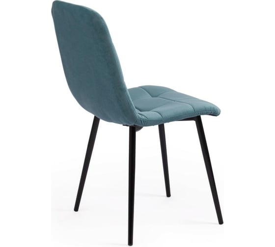 Стул Tetchair CHILLY MAX велюр/металл, 45x54x90 см, темно-бирюзовый 22/черный 15830