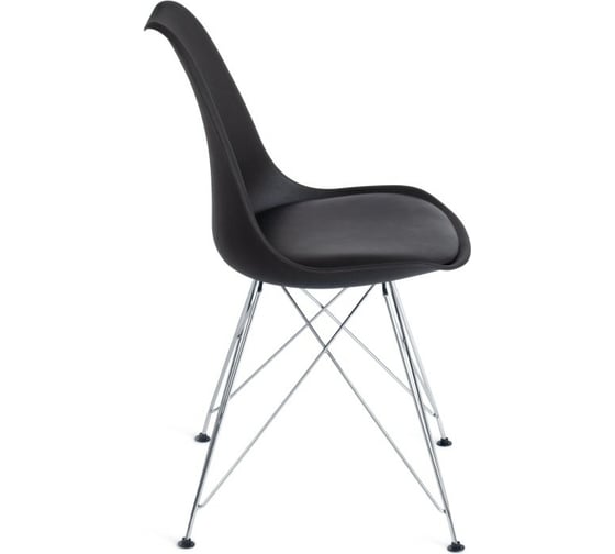Стул Tetchair TULIP IRON CHAIR EC-123 металл/пластик, 54,5x48x83,5см, черный, 4 шт 14176