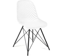 Стул Tetchair VINCENT 8001 металл/пластик, 46,5x53x83,5 см, белый/черный, 4 шт 13613