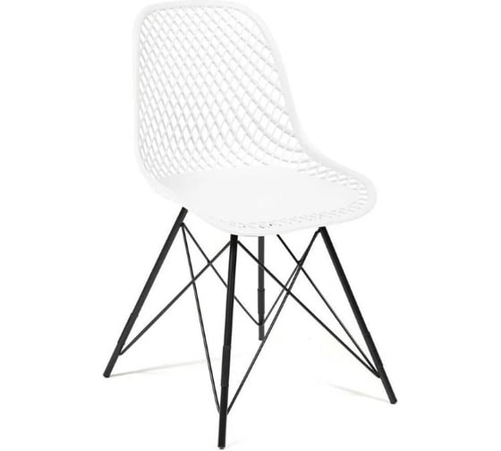Стул Tetchair VINCENT 8001 металл/пластик, 46,5x53x83,5 см, белый/черный, 4 шт 13613 1