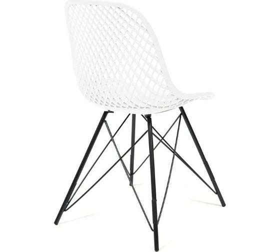 Стул Tetchair VINCENT 8001 металл/пластик, 46,5x53x83,5 см, белый/черный, 4 шт 13613