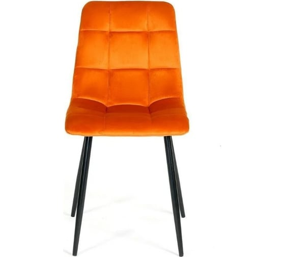 Стул Tetchair CHILLY 7094 металл/вельвет, 45x55x87,5 см, рыжий/черный, G062-24, 4 шт 13288
