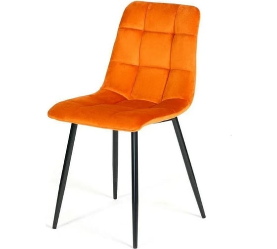 Стул Tetchair CHILLY 7094 металл/вельвет, 45x55x87,5 см, рыжий/черный, G062-24, 4 шт 13288