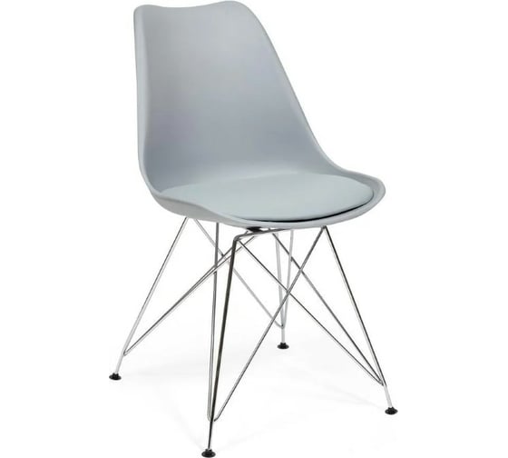 Стул Tetchair TULIP IRON CHAIR EC-123 металл/пластик, 54,5x48x83,5 см серый 15422 1