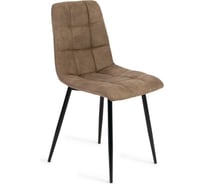 Стул Tetchair CHILLY 7094 металл, ткань наппа, 45x55x87,5 см, светло-коричневый/черный, PK-01, 4 шт 13289