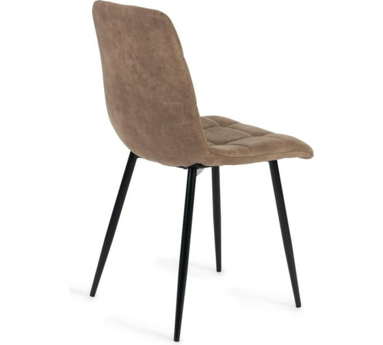 Стул Tetchair CHILLY 7094 металл, ткань наппа, 45x55x87,5 см, светло-коричневый/черный, PK-01, 4 шт 13289