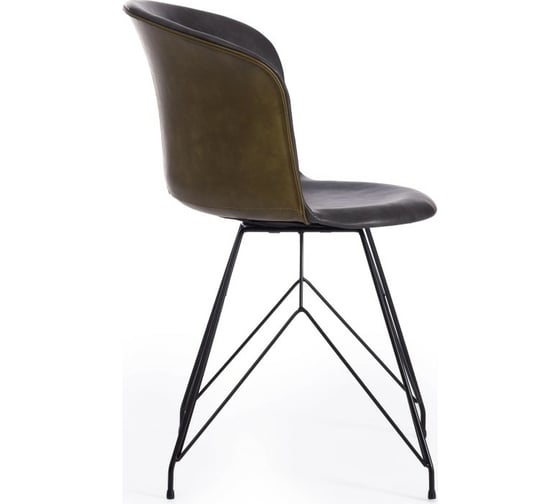 Стул Tetchair 2 шт KRANZ (mod. 9322М) экокожа / пластик, 53x55x45x76,5, Grey (Cерый) 7 / Olive 15518
