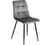 Стул Tetchair CHILLY 7094 металл/вельвет, 45x55x87,5 см, серый/черный 15389