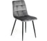 Стул Tetchair CHILLY 7094 металл/вельвет, 45x55x87,5 см, серый/черный 15389 1