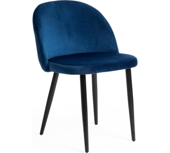 Стул Tetchair MELODY 4997 металл/вельвет, 52x49x78 см, темно-синий/черные ножки, 4 шт 14264