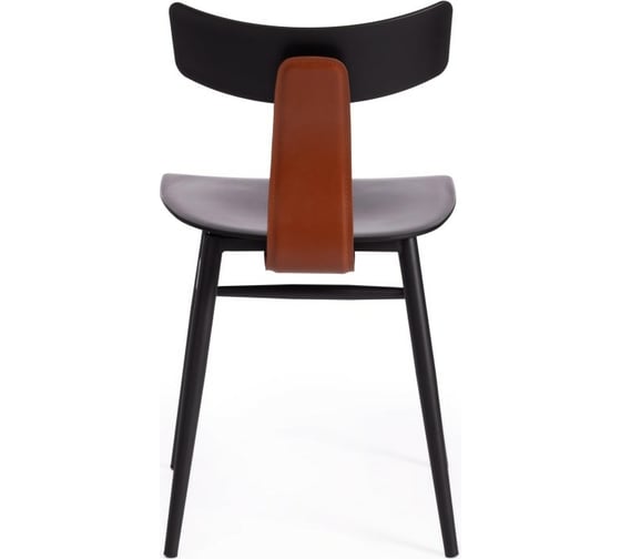 Стул Tetchair ZULUS 8333 пластик/металл, 43x49x45x74 см, 2 шт black черный / brown коричневый 15525