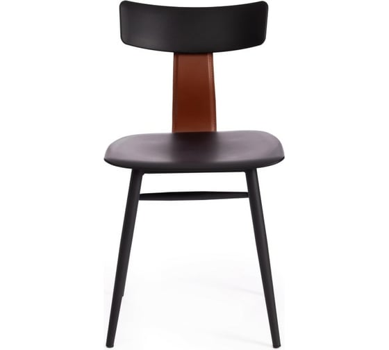 Стул Tetchair ZULUS 8333 пластик/металл, 43x49x45x74 см, 2 шт black черный / brown коричневый 15525
