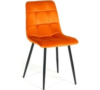 Стул Tetchair CHILLY 7094 металл/вельвет, 45x55x87,5 см, рыжий/черный 15388