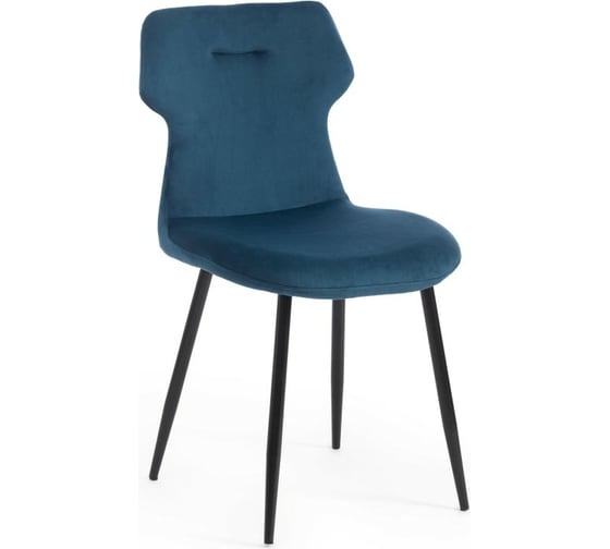 Стул Tetchair ROBOCOP DC0128 вельвет/металл, 57x46x85 см, синий HLR 63/черный, 4 шт 15169