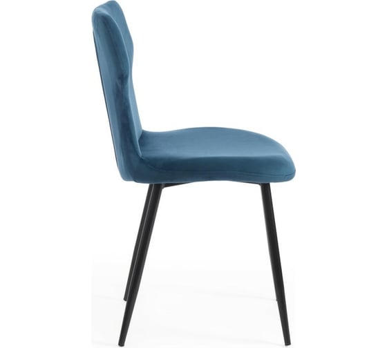 Стул Tetchair ROBOCOP DC0128 вельвет/металл, 57x46x85 см, синий HLR 63/черный, 4 шт 15169