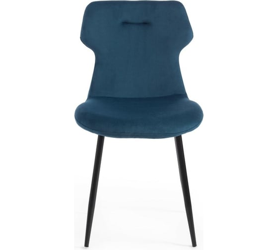 Стул Tetchair ROBOCOP DC0128 вельвет/металл, 57x46x85 см, синий HLR 63/черный, 4 шт 15169