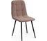 Стул Tetchair CHILLY MAX велюр/металл, 45x54x90 см, серо-бежевый 08/черный 15828 1