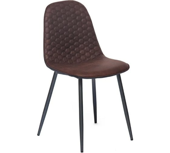 Стул Tetchair STORM 807 металл/экокожа, 46x53x87x49 см, тёмно-коричневый/темно-серый, 4 шт 12094 1