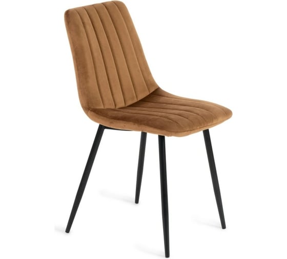 Стул Tetchair DUBLIN 7066 металл, ткань, 45x56x88x51 см, коричневый вельвет/черный, G062-61, 4 шт 14149 1