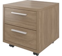 Тумба Монолит Дублин выкатная (2 ящика) 450x450x456 Дуб кофейный37 ДБ16.С37