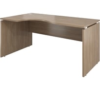 Стол криволинейный Монолит Дублин левый 1600x900x750 Дуб кофейный37 ДБ06.37