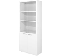 Шкаф Монолит Дублин высокий 800x400x1980 стекло прозрачное Белый30 ДБ52 ДБ52.30