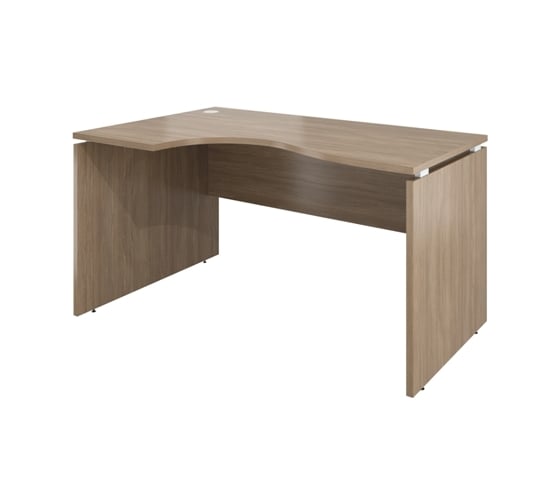 Криволинейный левый стол Монолит 1400x900x750 дуб кофейный 37 ДБ05.37