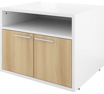 Тумба Монолит Дублин под оргтехнику (770x600x650) Белый30/Акация лорка31 ДБ18.32