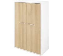 Шкаф Монолит Дублин низкий закрытый 800x400x1250 Белый30/Акация лорка31 ДБ47.32