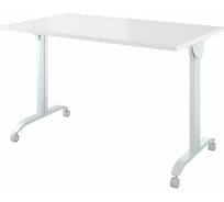 Стол на колёсах Монолит Дублин, на м/к с откидной столешницей (1200x700x760) Белый30 ДР50.30
