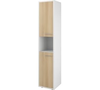 Колонка высокая закрытая Монолит Дублин (430x400x1980) Белый30/Акация лорка31 ДБ97.32