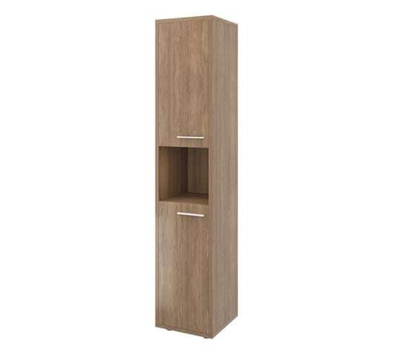 Высокая закрытая колонка Монолит 430x400x1980 дуб кофейный 37 ДБ97.37